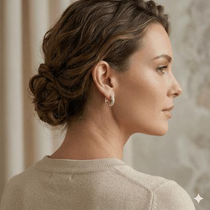 Parisian Luxe Sparkle Hoops