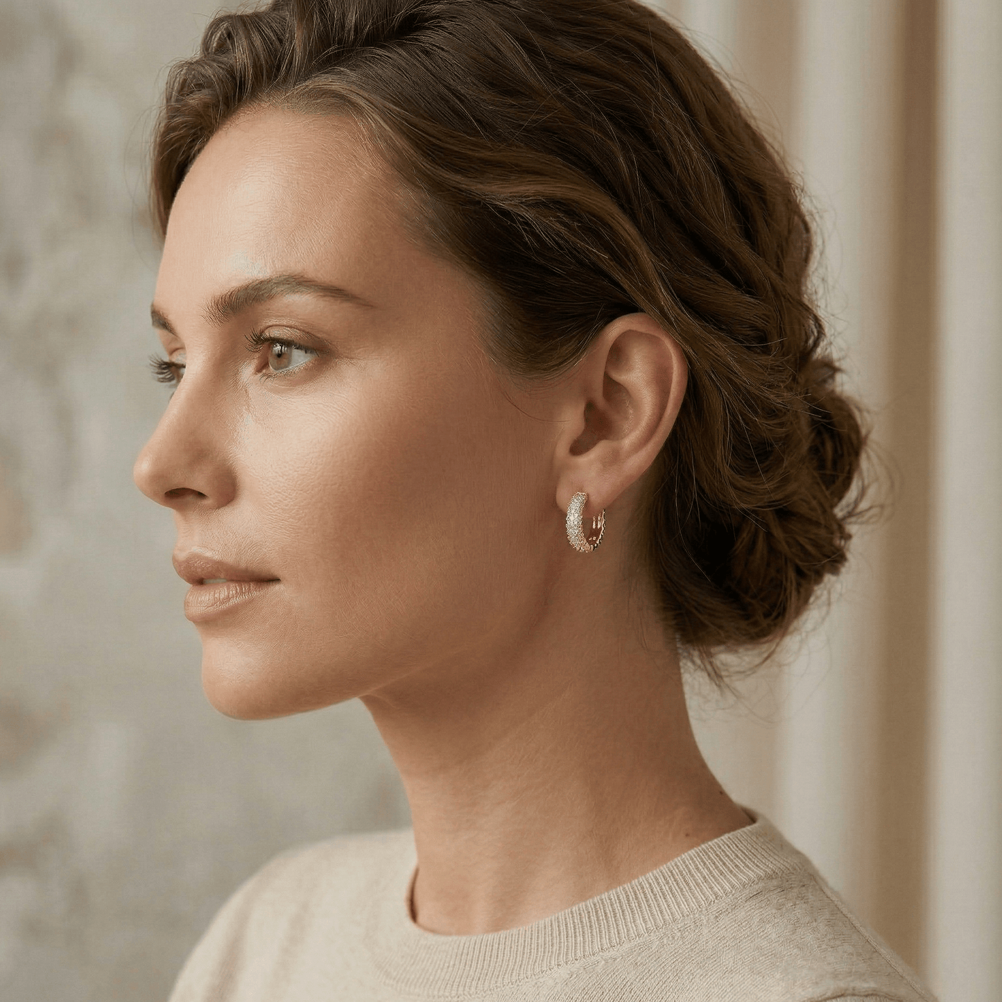 Parisian Luxe Sparkle Hoops