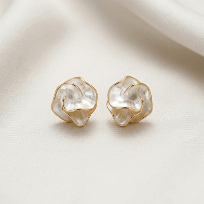 Pearl Flower Stud Earrings