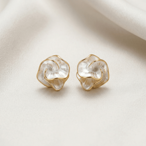 Pearl Flower Stud Earrings
