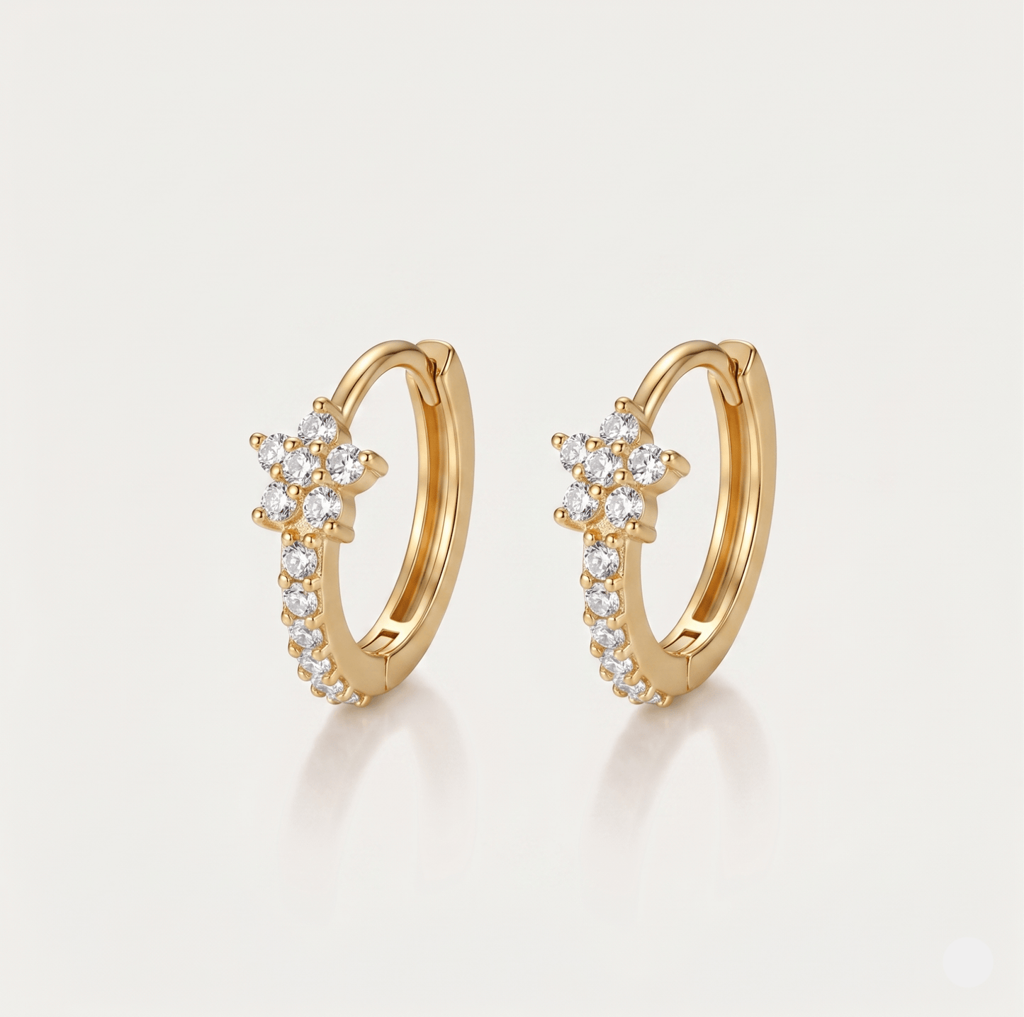 Radiant Cross Hoop Earrings