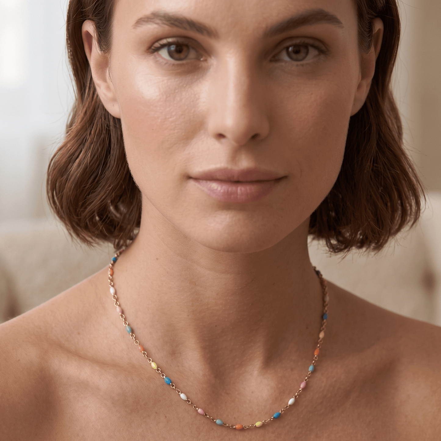 Rainbow Candy Bead Necklace