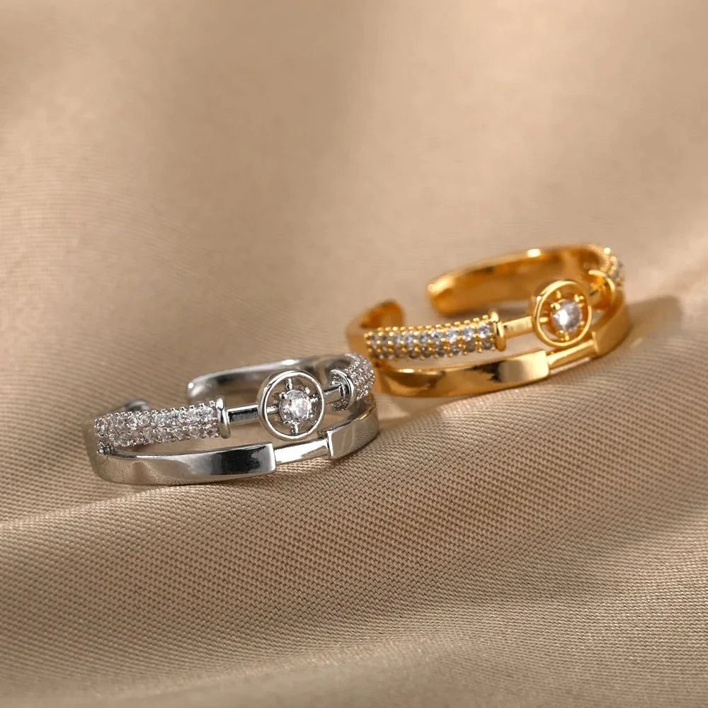 Sienna Crystal Adjustable Ring