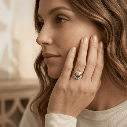 Solara Moon Gold Ring